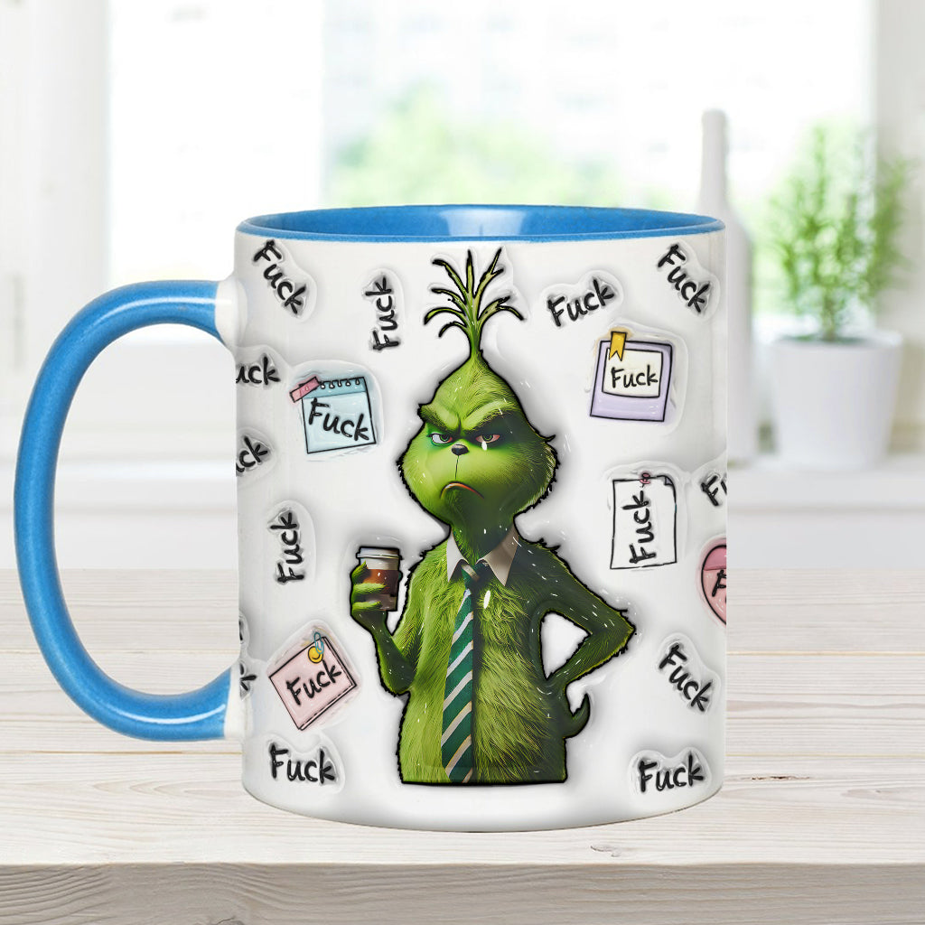 Personalized Grinch Accent Mug Custom Name Fun Gift for Christmas