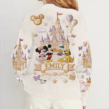 Load image into Gallery viewer, Personalized Knitted Cardigan with Magical Friends for Her

