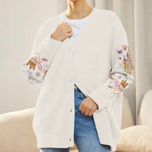 Load image into Gallery viewer, Personalized Knitted Cardigan with Magical Friends for Her
