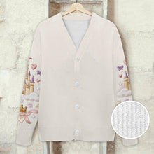 Load image into Gallery viewer, Personalized Knitted Cardigan with Magical Friends for Her
