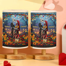 Load image into Gallery viewer, Personalized Nightmare Table Lamp with Wood Base Gift for Couples

