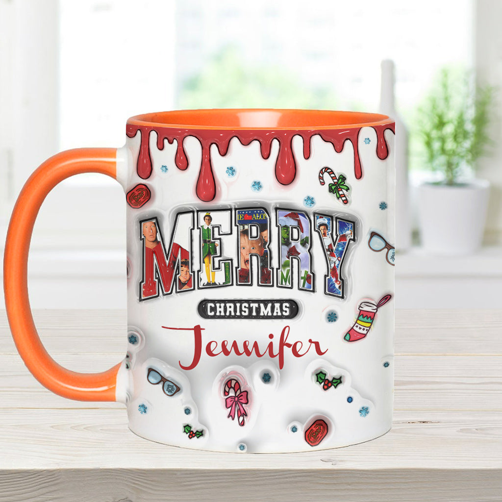 Personalized Christmas Accent Mug Custom Name Holiday Gift