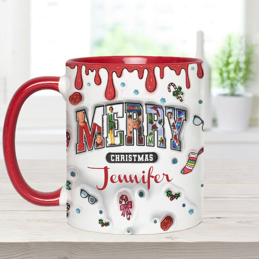 Personalized Christmas Accent Mug Custom Name Holiday Gift