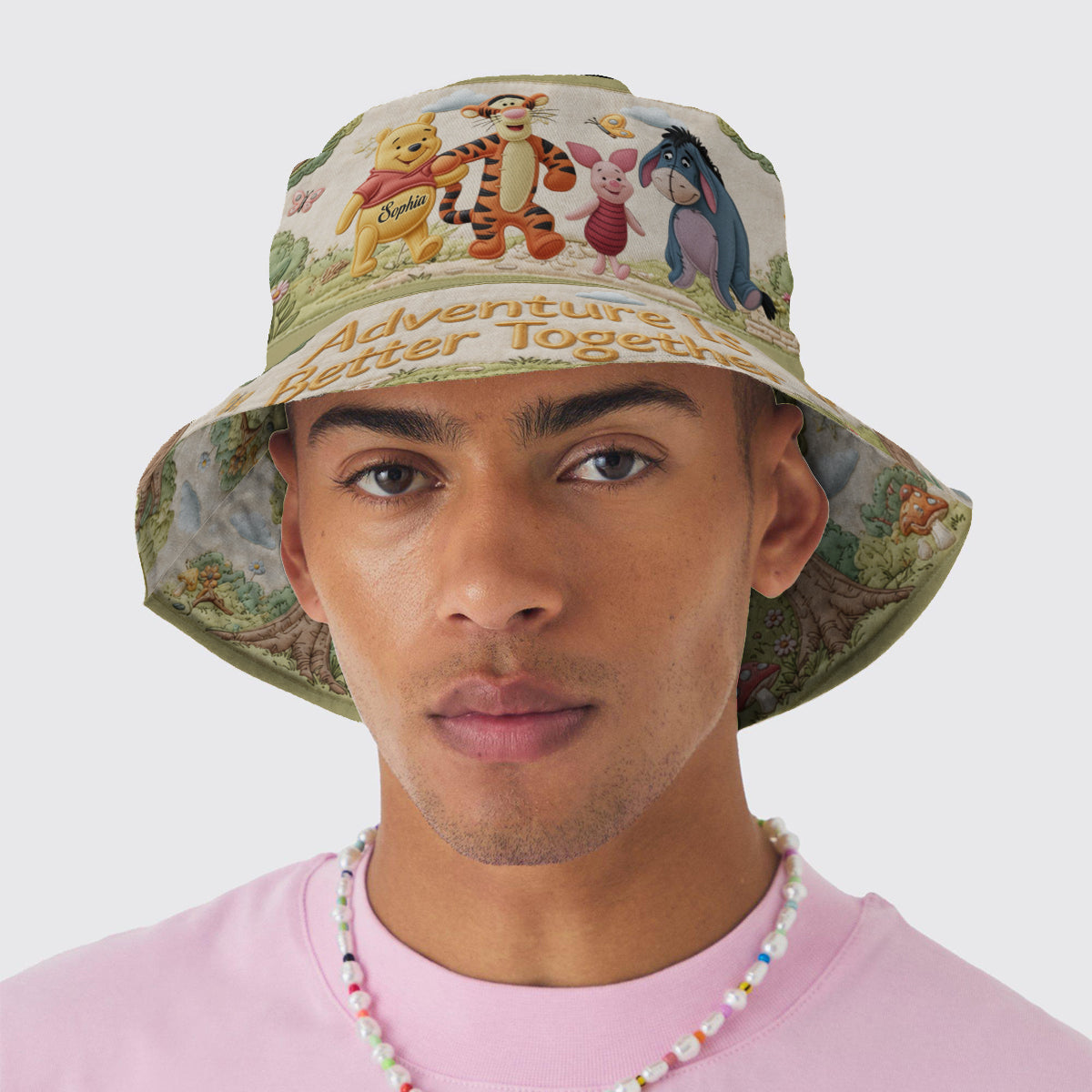 Personalized Quilted Bucket Hat Custom Name Gift for Her