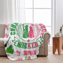 Load image into Gallery viewer, Personalized Witch Blanket Custom Name Gift for Halloween
