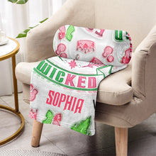 Load image into Gallery viewer, Personalized Witch Blanket Custom Name Gift for Halloween
