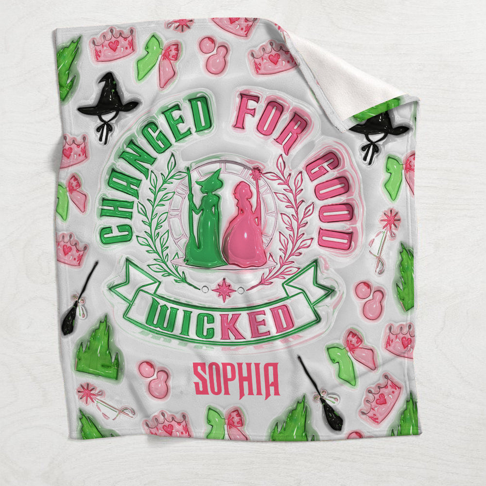 Personalized Witch Blanket Custom Name Gift for Halloween