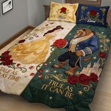 Load image into Gallery viewer, Personalized Quilted Bedding Set with Custom Names for Couples Gift
