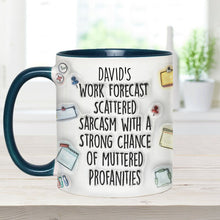 Load image into Gallery viewer, Personalized Christmas Accent Mug with Grinch Design for Holiday Gift
