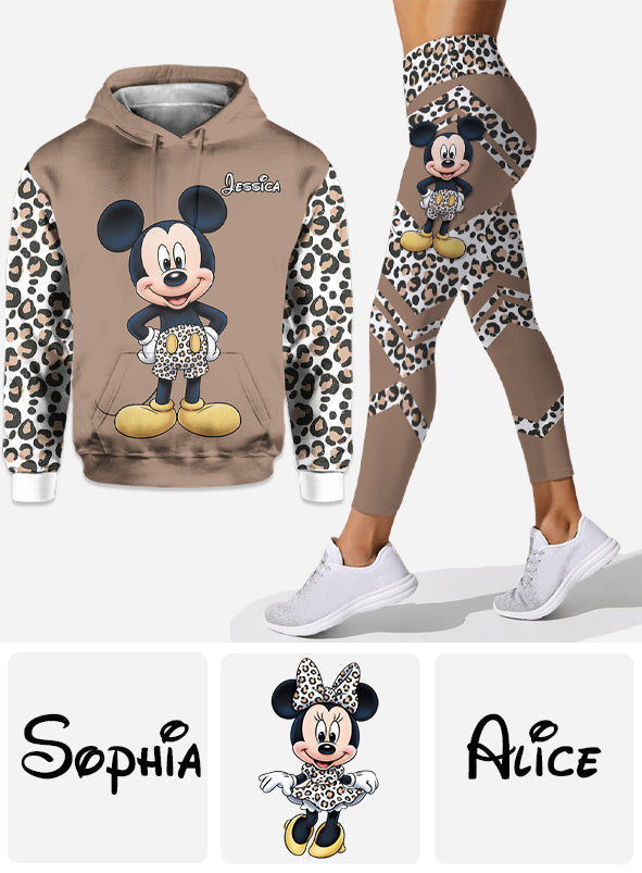 Personalized Mickey Mouse Hoodie and Leggings Set for Kids