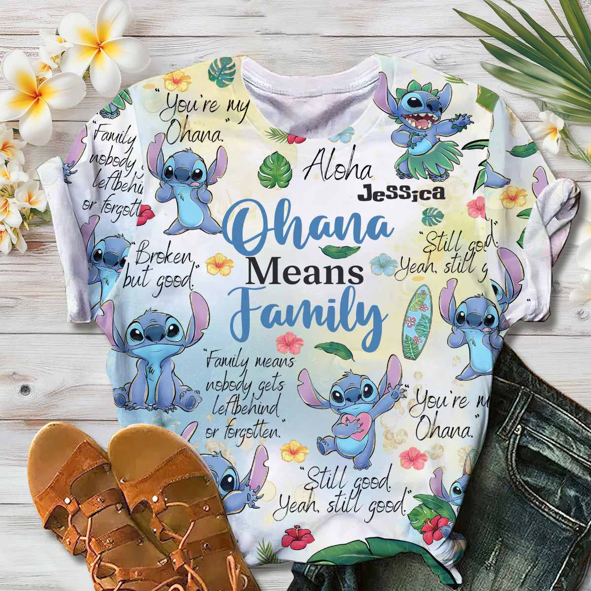 Personalized Ohana All Over Shirt Unique Family Gift