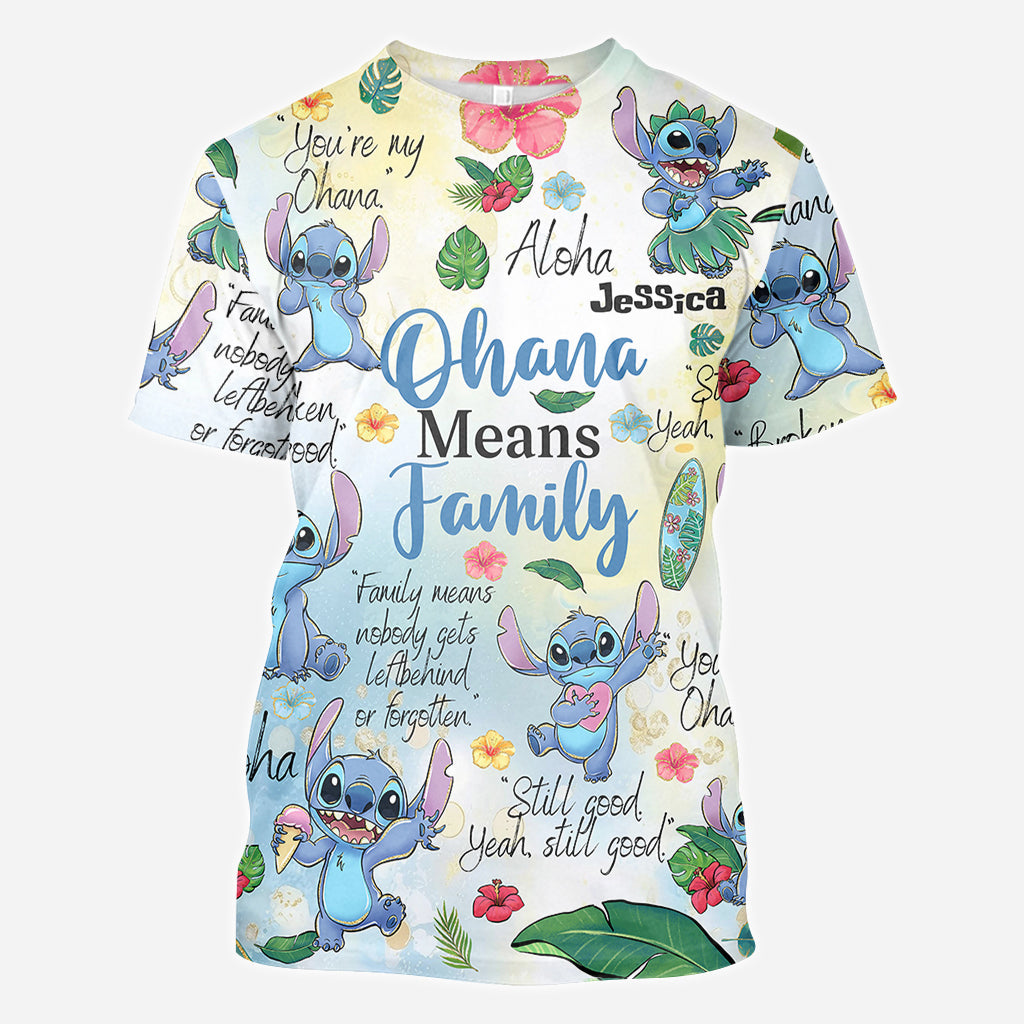 Personalized Ohana All Over Shirt Unique Family Gift