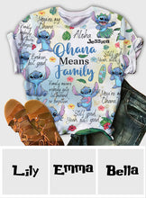 Load image into Gallery viewer, Personalized Ohana All Over Shirt Unique Family Gift
