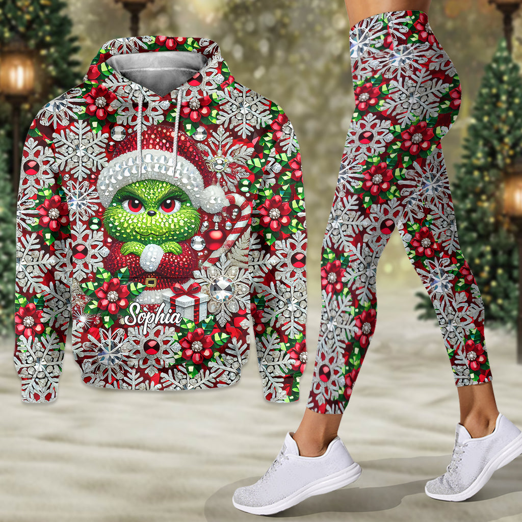Personalized Merry Grinchmas Hoodie and Leggings Gift for Christmas