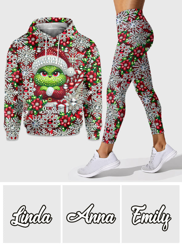 Personalized Merry Grinchmas Hoodie and Leggings Gift for Christmas