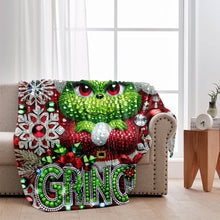 Load image into Gallery viewer, Personalized Grinchmas Blanket Custom Name Holiday Gift
