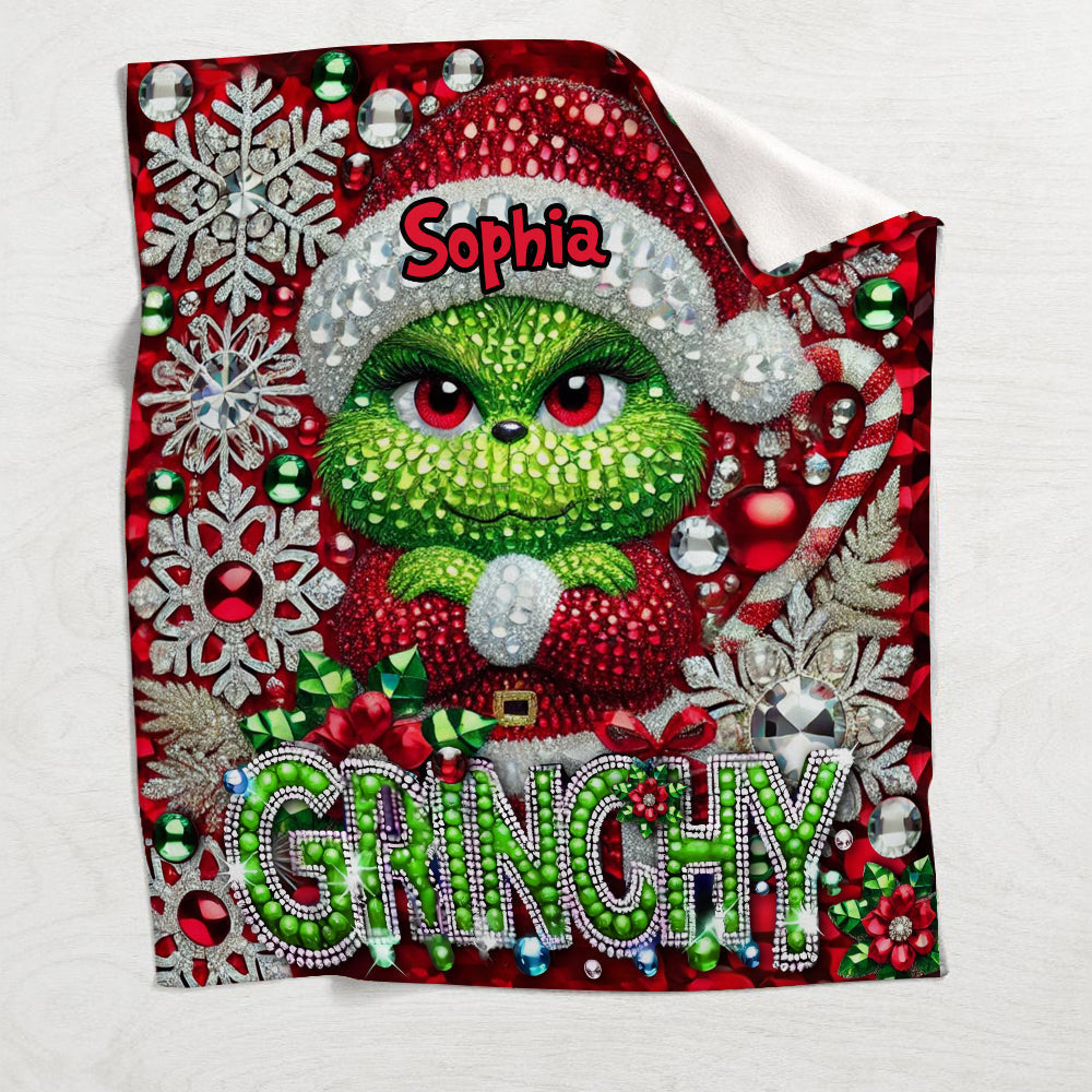 Personalized Grinchmas Blanket Custom Name Holiday Gift