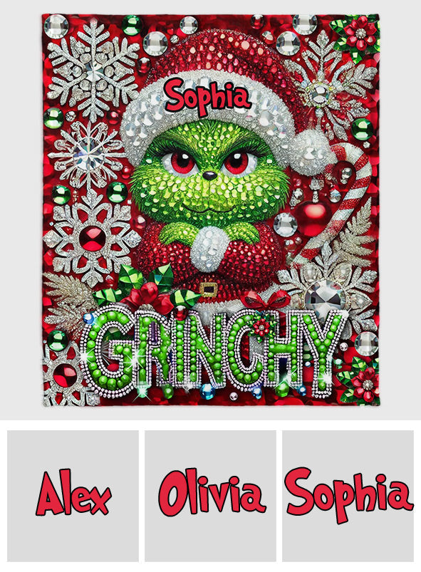 Personalized Grinchmas Blanket Custom Name Holiday Gift