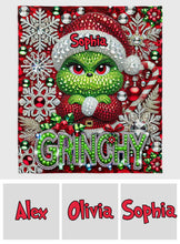 Load image into Gallery viewer, Personalized Grinchmas Blanket Custom Name Holiday Gift
