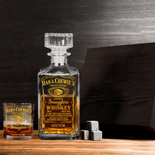 Load image into Gallery viewer, Personalized Whiskey Decanter Set with Custom Name Gift for Dad
