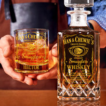 Load image into Gallery viewer, Personalized Whiskey Decanter Set with Custom Name Gift for Dad
