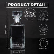 Load image into Gallery viewer, Personalized Whiskey Decanter Set with Custom Name Gift for Dad

