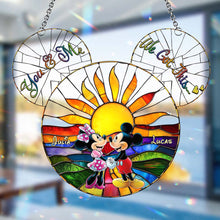 Load image into Gallery viewer, Personalized Mickey &amp; Minnie Mouse Suncatcher Ornament Gift
