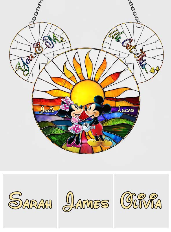 Personalized Mickey & Minnie Mouse Suncatcher Ornament Gift
