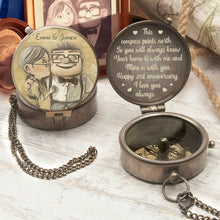 Load image into Gallery viewer, Personalized Couple Compass Gift for Anniversary or Christmas
