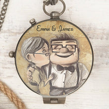 Load image into Gallery viewer, Personalized Couple Compass Gift for Anniversary or Christmas
