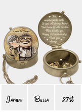 Load image into Gallery viewer, Personalized Couple Compass Gift for Anniversary or Christmas
