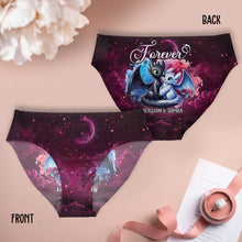 Load image into Gallery viewer, Personalized Dragon Couple Briefs Set Custom Names Gift for Couples
