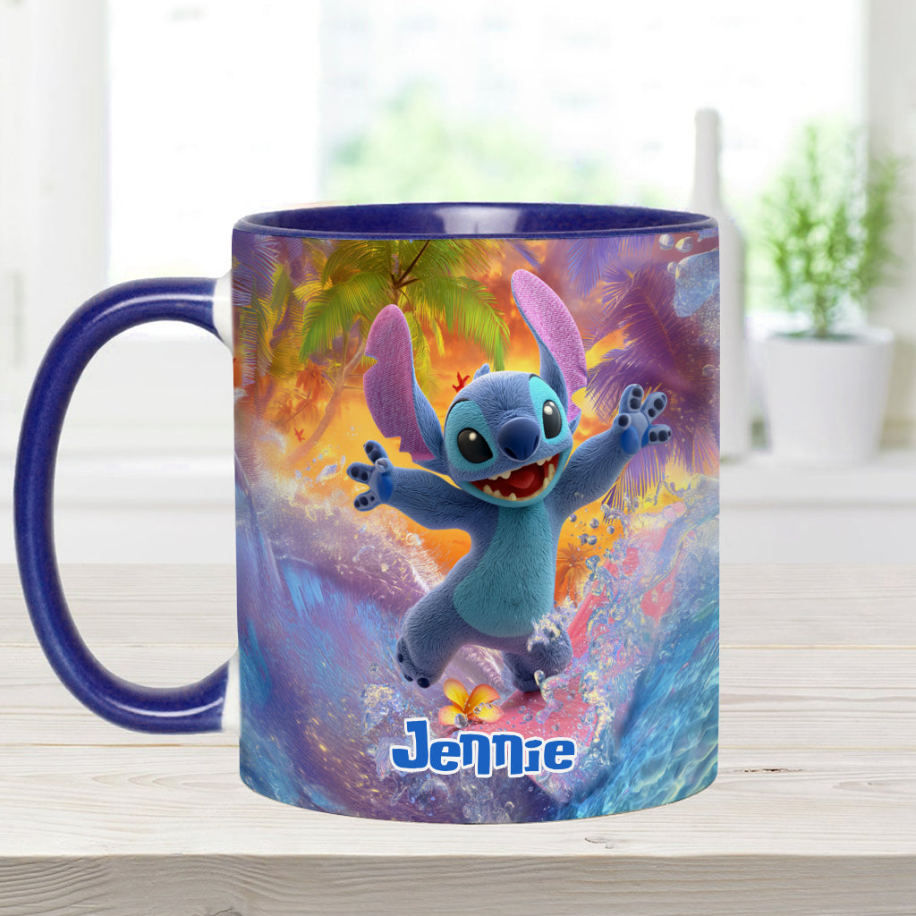 Personalized Beach Accent Mug with Ohana Design for Mom