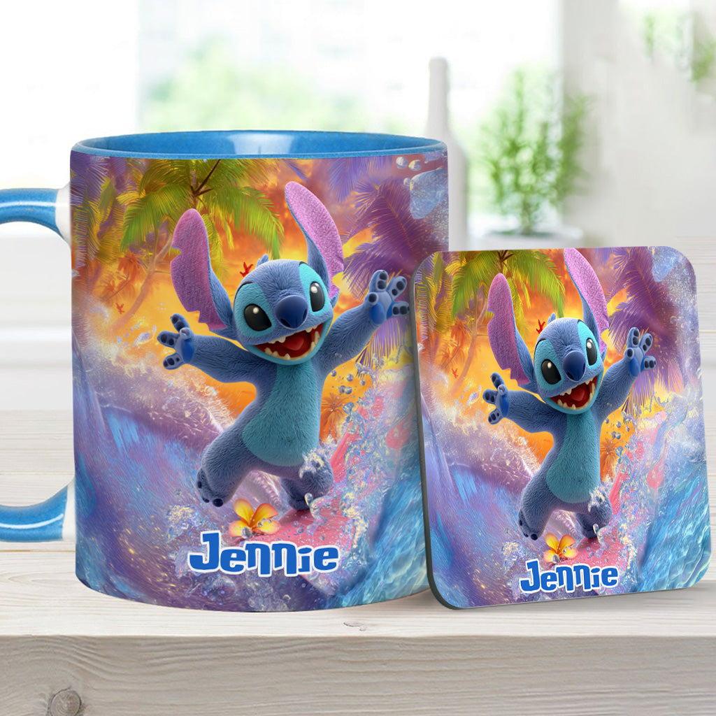 Personalized Beach Accent Mug with Ohana Design for Mom