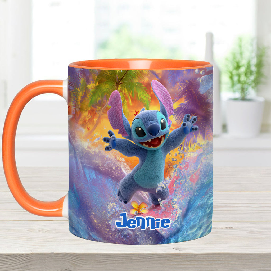 Personalized Beach Accent Mug with Ohana Design for Mom