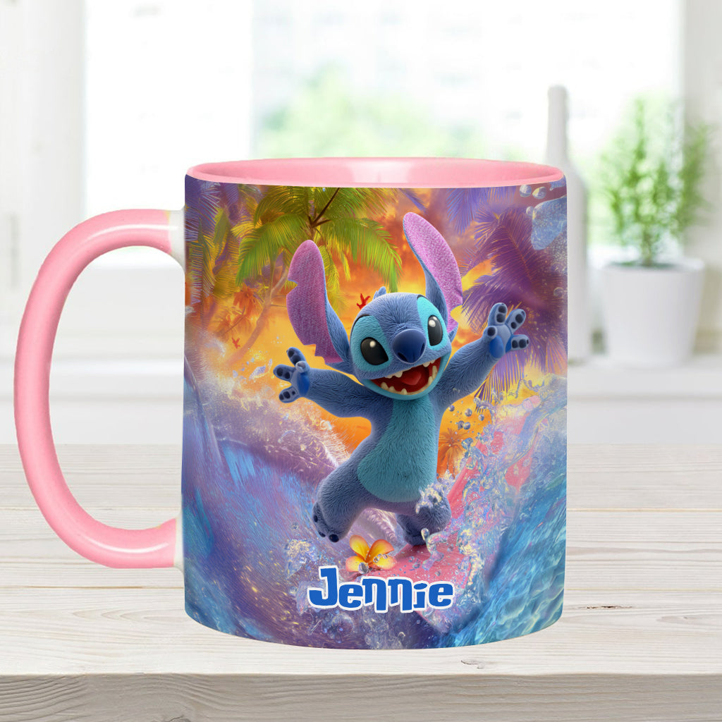 Personalized Beach Accent Mug with Ohana Design for Mom