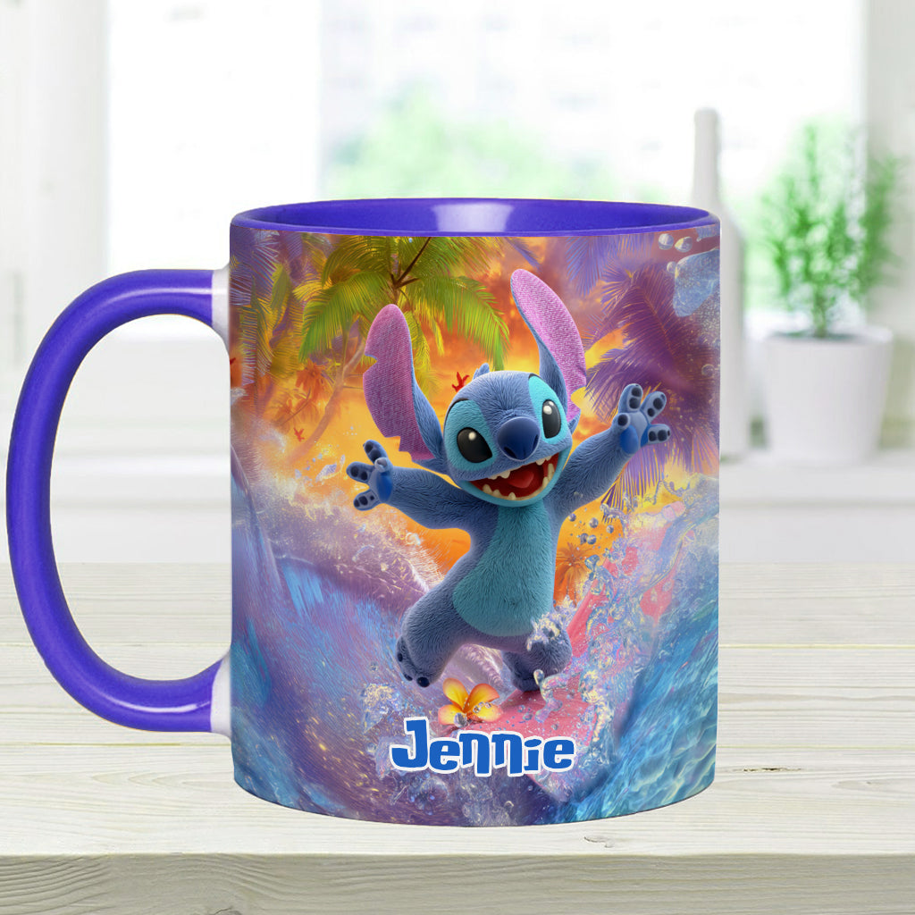 Personalized Beach Accent Mug with Ohana Design for Mom