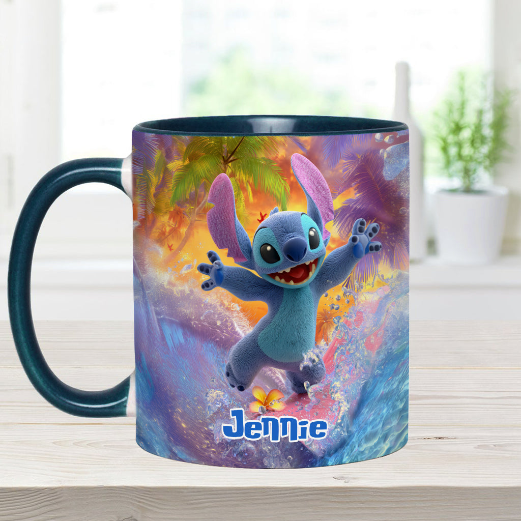 Personalized Beach Accent Mug with Ohana Design for Mom