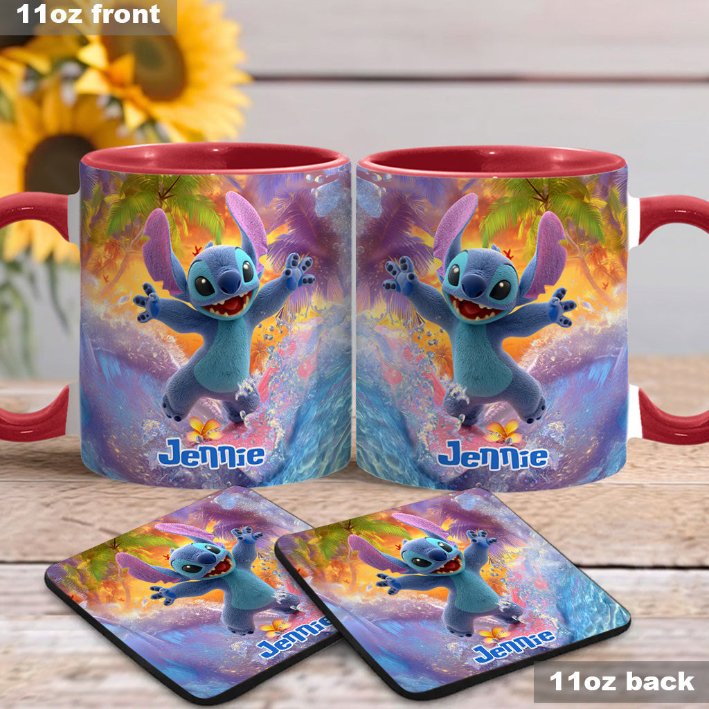 Personalized Beach Accent Mug with Ohana Design for Mom
