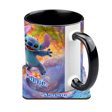 Load image into Gallery viewer, Personalized Beach Accent Mug with Ohana Design for Mom
