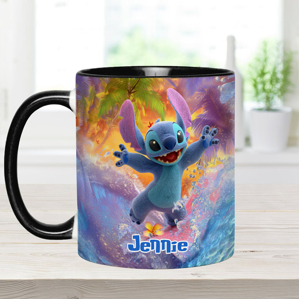 Personalized Beach Accent Mug with Ohana Design for Mom