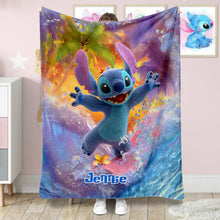 Load image into Gallery viewer, Personalized Ohana Blanket Custom Name Design Gift for Kids

