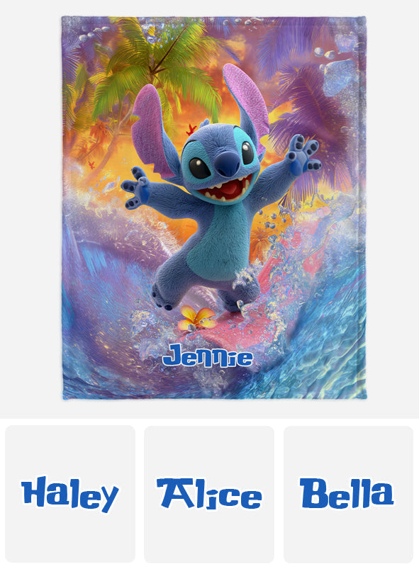 Personalized Ohana Blanket Custom Name Design Gift for Kids
