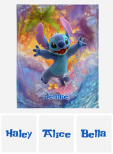 Load image into Gallery viewer, Personalized Ohana Blanket Custom Name Design Gift for Kids
