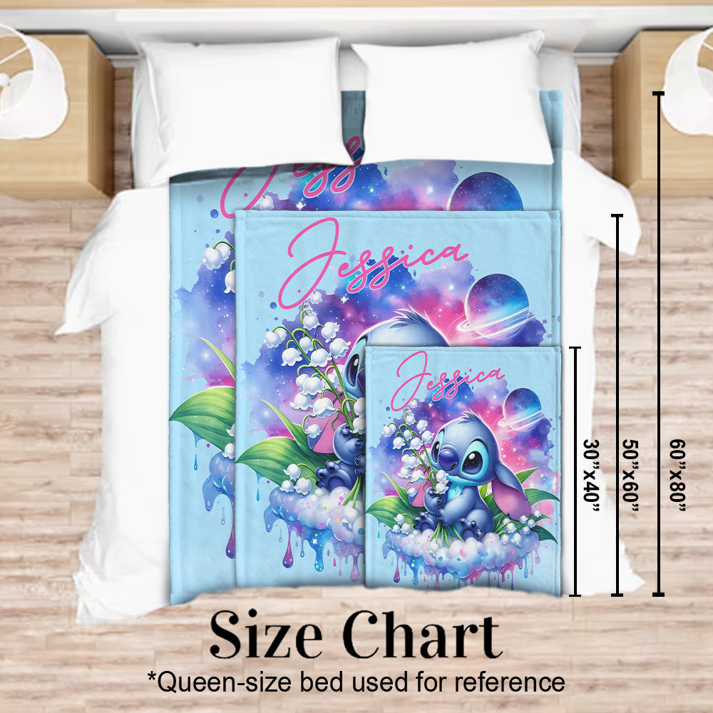 Personalized Ohana Blanket Custom Name Soft Flannel Gift