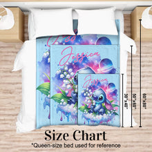 Load image into Gallery viewer, Personalized Ohana Blanket Custom Name Soft Flannel Gift
