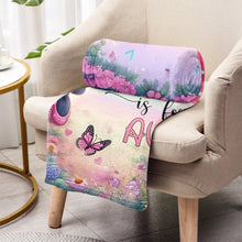Load image into Gallery viewer, Personalized Minnie Mouse Blanket Custom Name Gift for Kids
