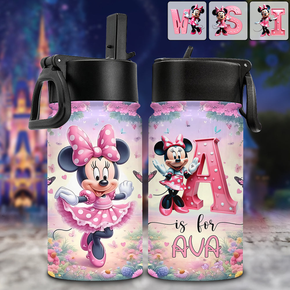 Personalized Kids Water Bottle with Magical Mouse Design