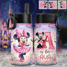 Load image into Gallery viewer, Personalized Kids Water Bottle with Magical Mouse Design

