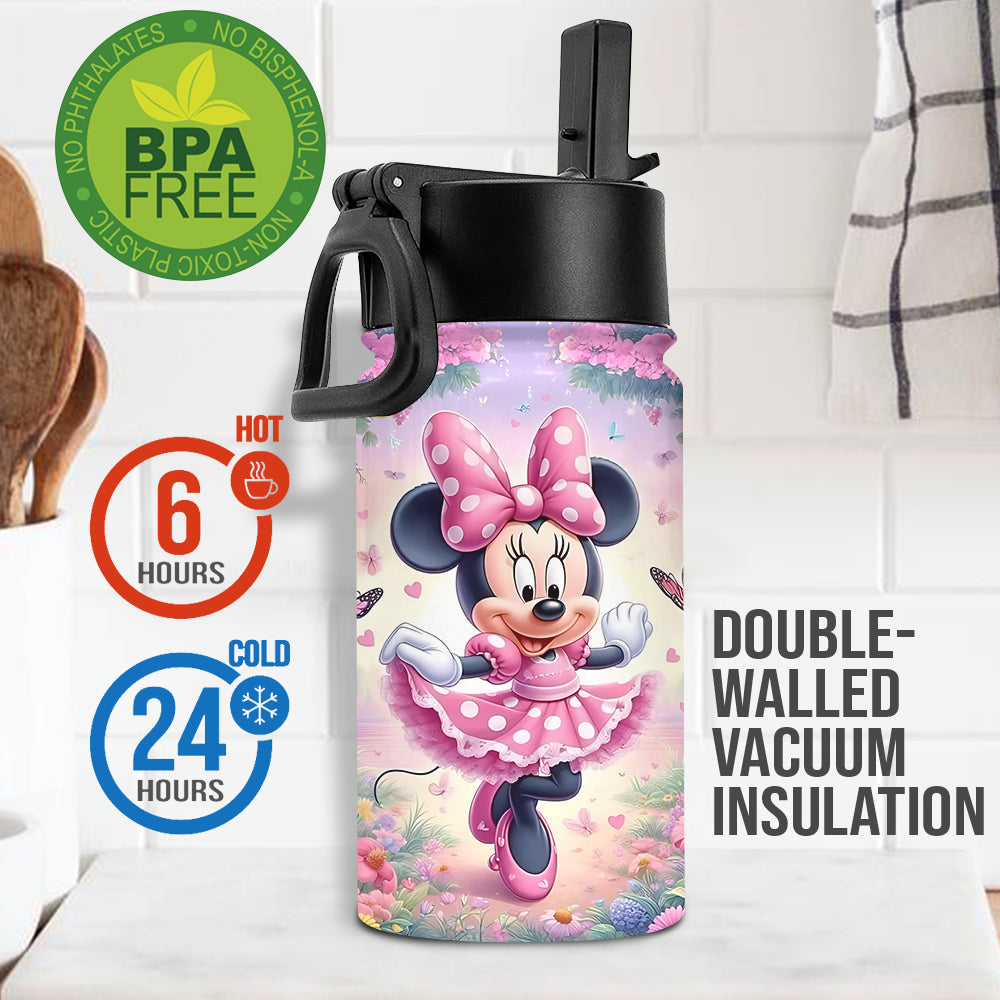 Personalized Kids Water Bottle with Magical Mouse Design
